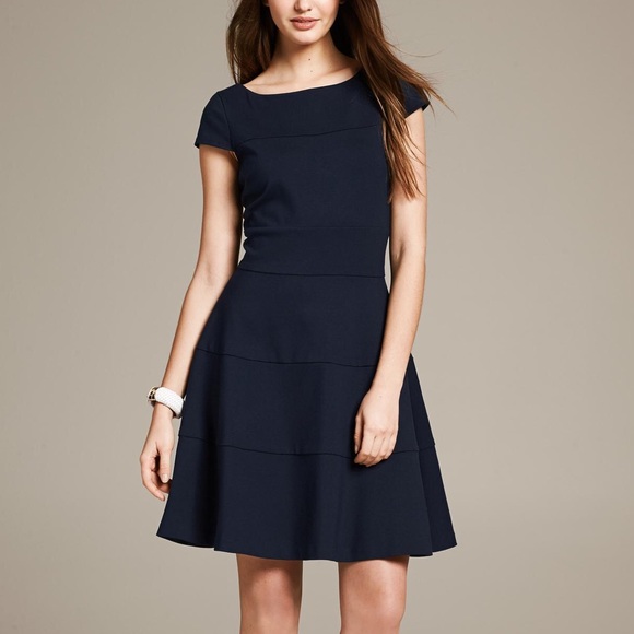 banana republic fit and flare dress